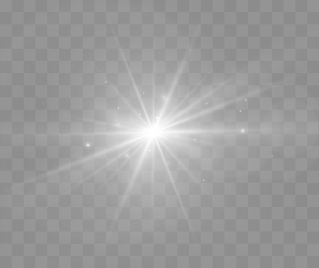 Lens flare vector illustratie gloeiende vonk lichteffect geïsoleerd op transparante background
