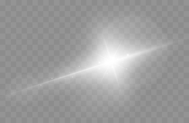 Vector lens flare vector illustration glowing spark light effect isolated on transparent background