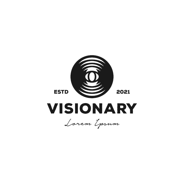 Lensfocus oogvisie visionair logo-ontwerp