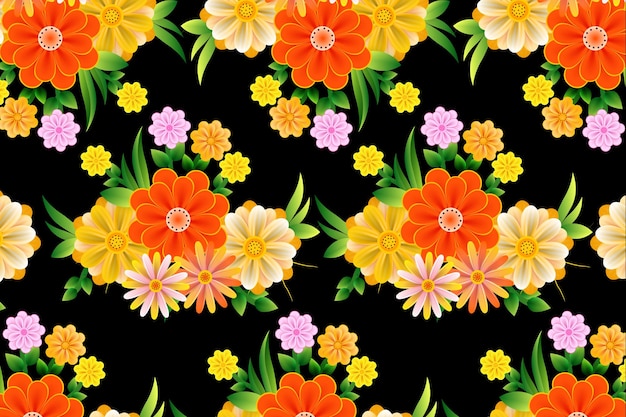 Lente behang 3d bloem set vector