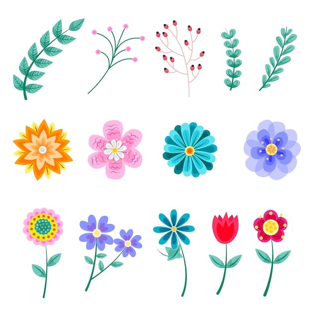 Lente bloem elementen
