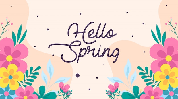 Lente illustratie. Bloemen van de lente