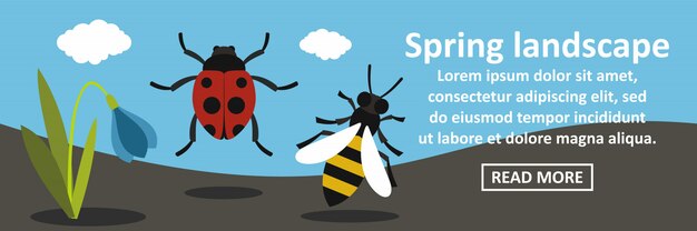 Lente landschap banner horizontale concept