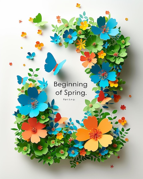 Lente-letters met bloemen