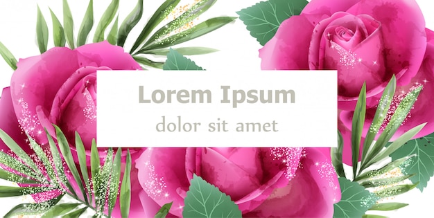 Lente rozen aquarel