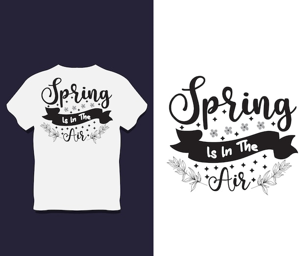 Lente typografie T-shirt Design