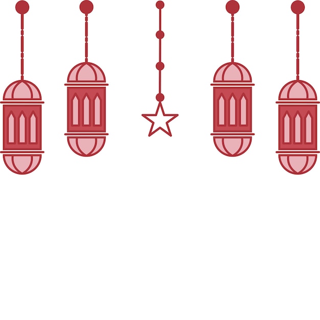 Vector lentera islamic ornament