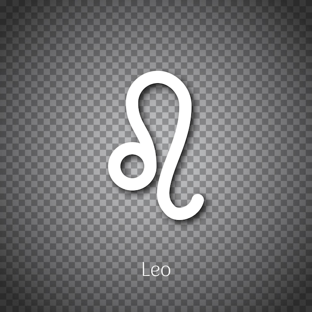 Leo astrologisch symbool met schaduw