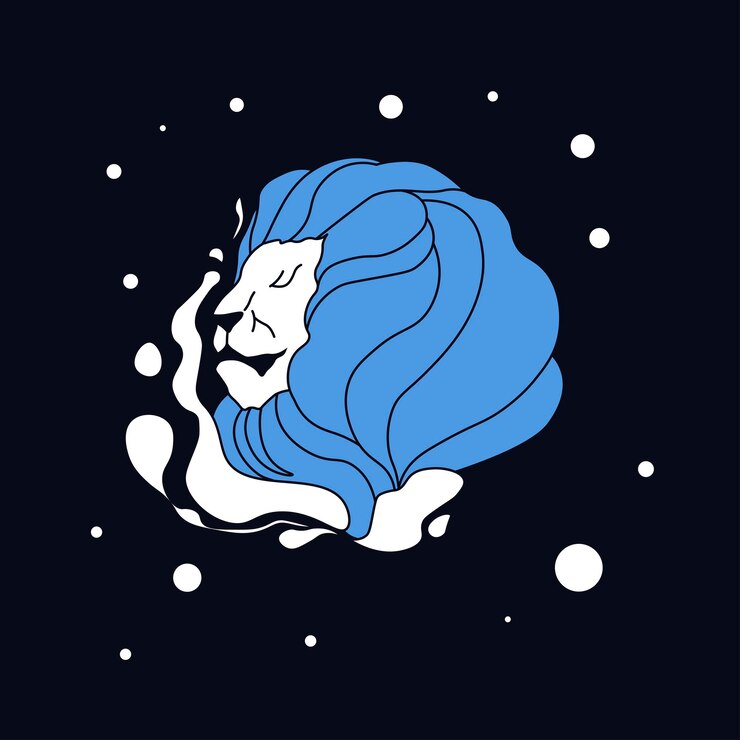 Vector leo zodiac sign vector illustration