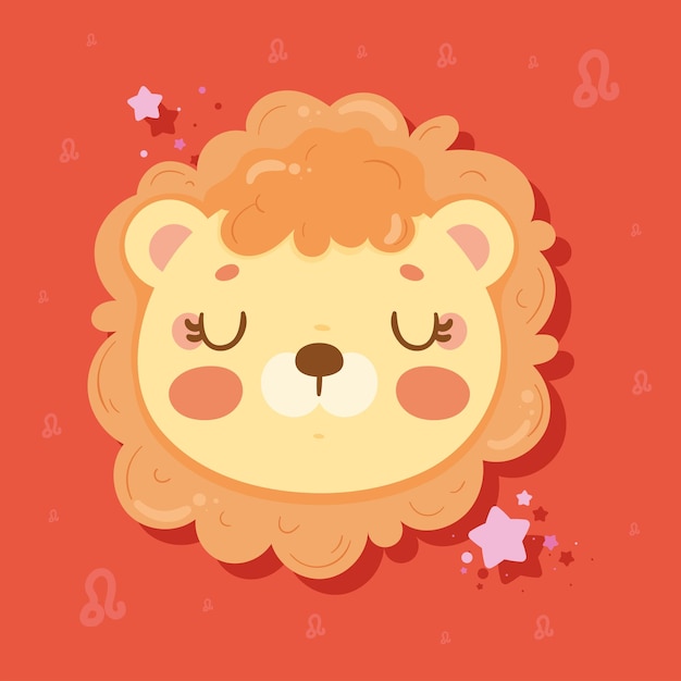 Vector leo zodiac sign