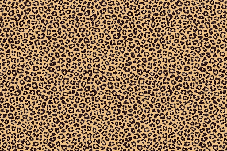Vector leopard beige brown fur texture. vector illustration