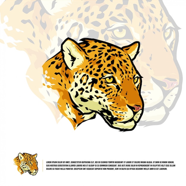 Leopard head illustration