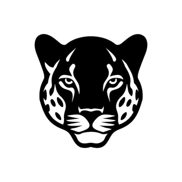 Vector leopard icon on white background simple vector illustration