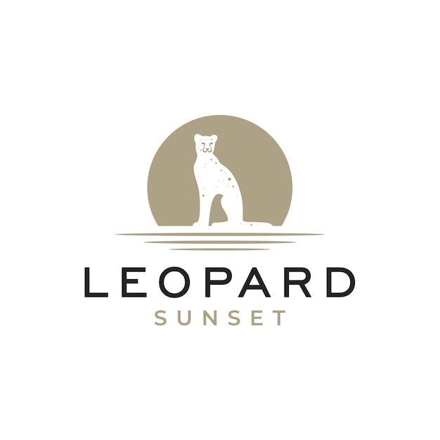 Leopard Jaguar Puma Cheetah Panther silhouette logo design