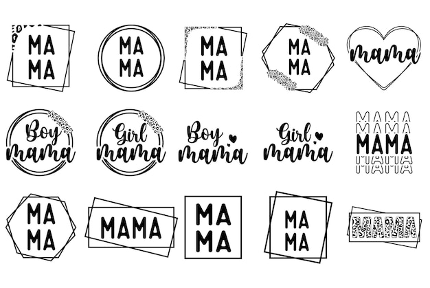 Leopard Mama Bundle SVG Mama Bundle SVG Mom Life Bundle