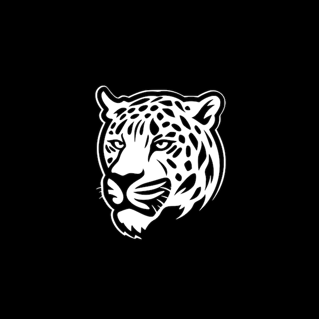 Leopard Minimalist en Simple Silhouette Vector illustratie