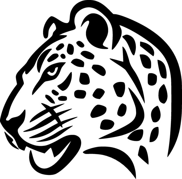 Vector leopard minimalist and flat logo vector illustration