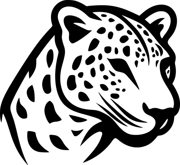 Vector leopard minimalist and flat logo vector illustration