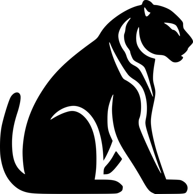 Leopard minimalist and simple silhouette vector illustration