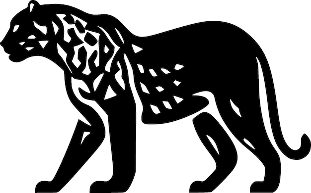 Leopard Minimalist and Simple Silhouette Vector illustration