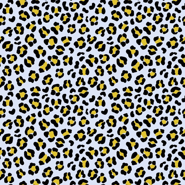 Vector leopard pattern seamless vector animal skin background in simple hand drawn style