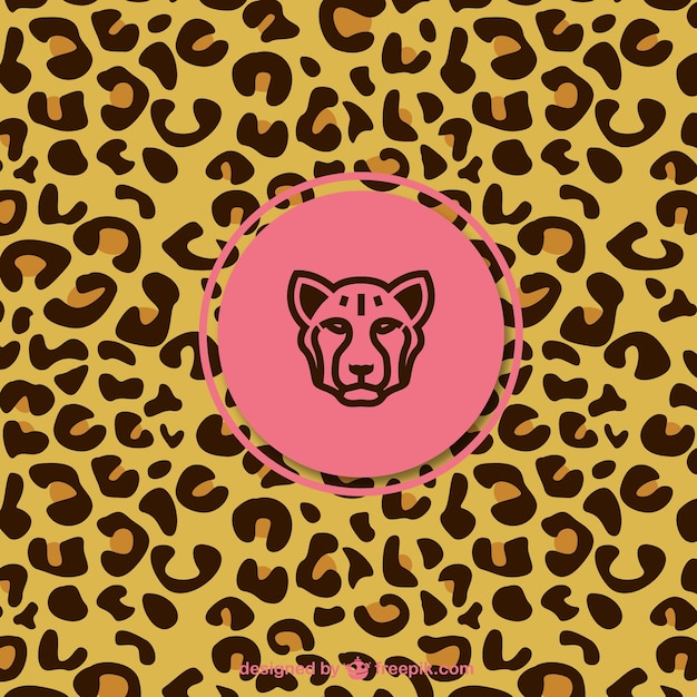 Leopard pattern with label