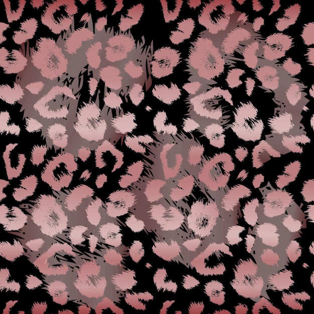 Leopard print pattern. repeating seamless vector animal background.
