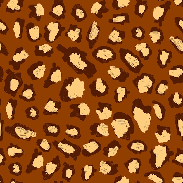 Leopard print pattern. yellow-brown spots on a brown background.