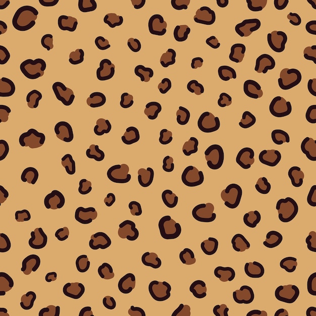 Vector leopard print seamless pattern background for fabric paper clothes