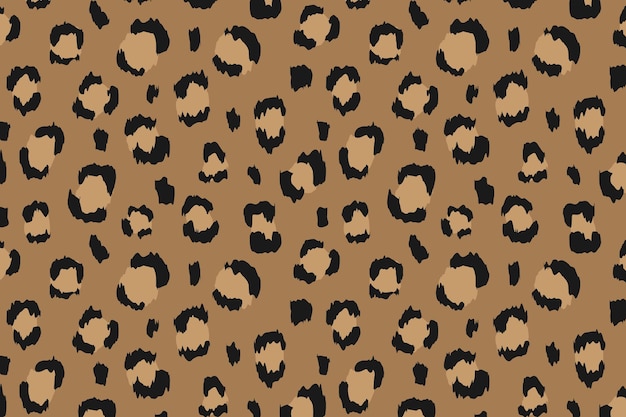 Vector leopard print seamless pattern