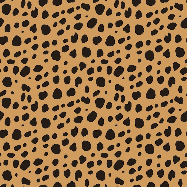 Leopard print vector seamless pattern