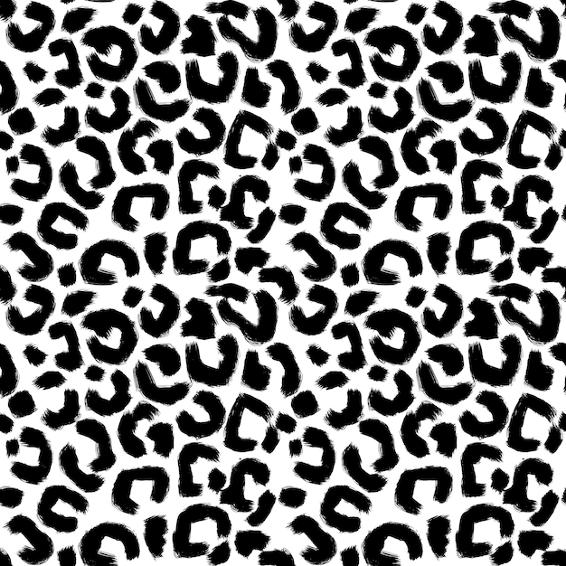 Vector leopard skin artwork imitation print vector seamless pattern