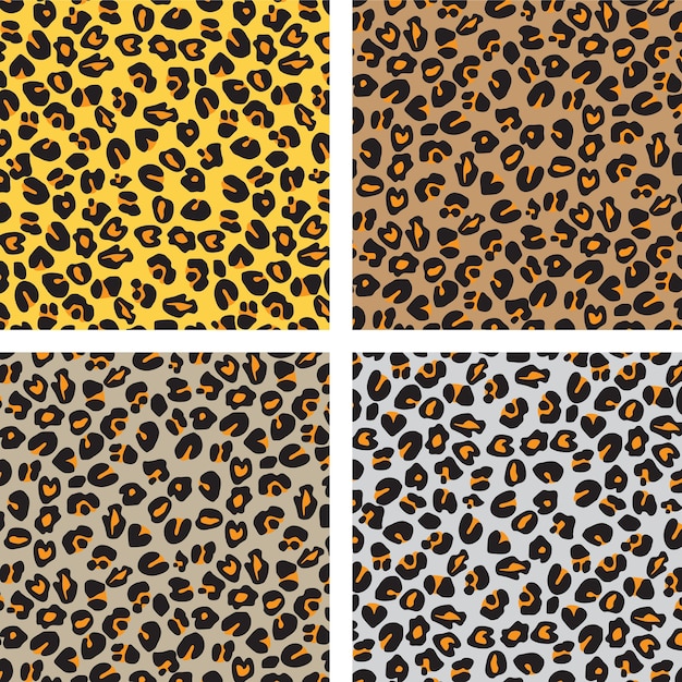 Vector leopard skin pattern