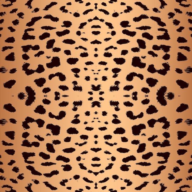 ベクトル ヒョウの皮のプリントパターンシームレスな動物の毛皮のパターン