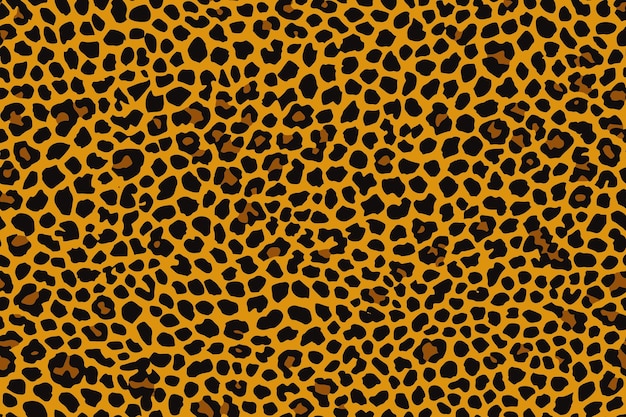 Vector leopard skin seamless animal pattern for design