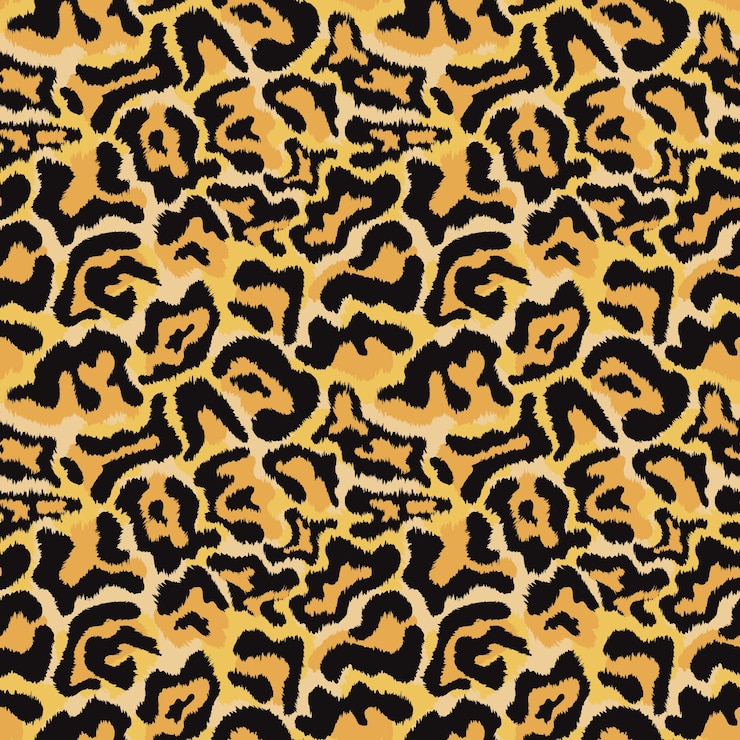 Vector leopard skin seamless pattern background