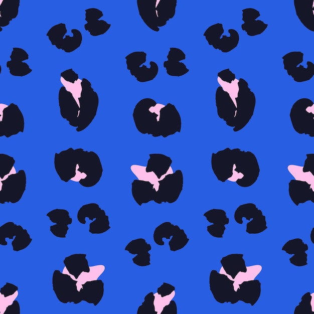 Leopard spots seamless pattern design in vector trendy colors