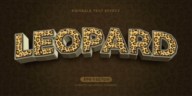 Leopard text effect