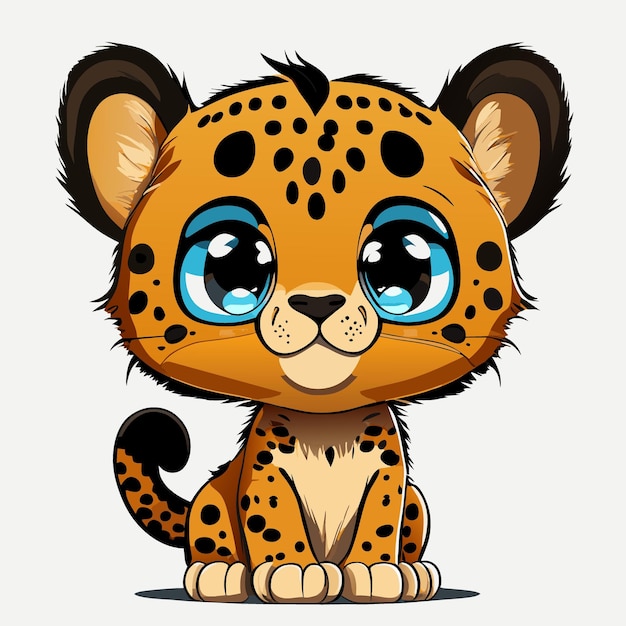 leopard vector illustration cartoon