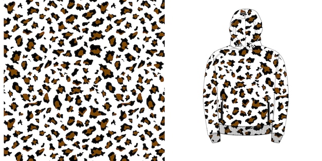 leopard vector patroon naadloos patroon wild ontwerp dier achtergrond vector leopard huid textuur