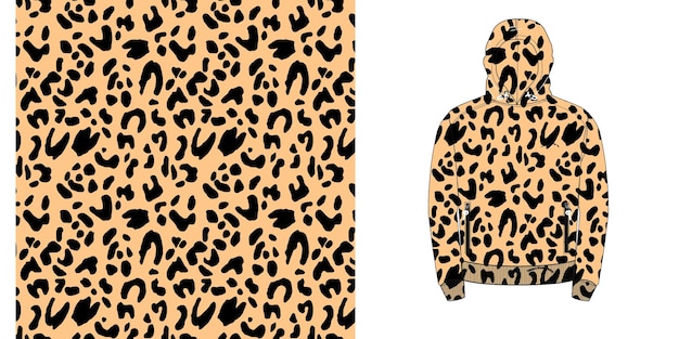 leopard vector patroon naadloos patroon wild ontwerp dier achtergrond vector leopard huid textuur