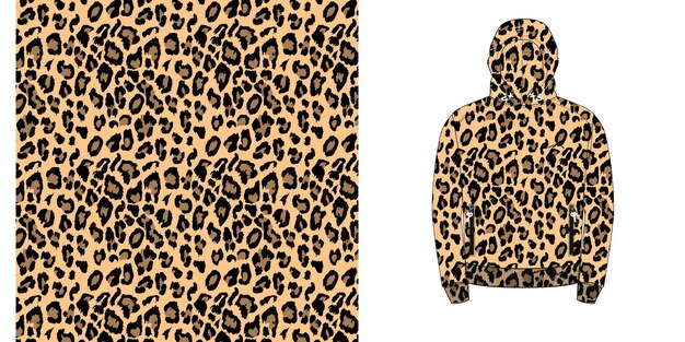 leopard vector patroon naadloos patroon wild ontwerp dier achtergrond vector leopard huid textuur