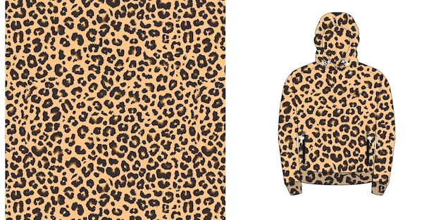 leopard vector patroon naadloos patroon wild ontwerp dier achtergrond vector leopard huid textuur