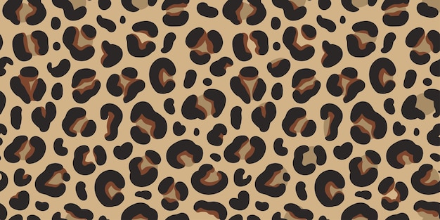 leopardpatroon getekend in cartoon stijl