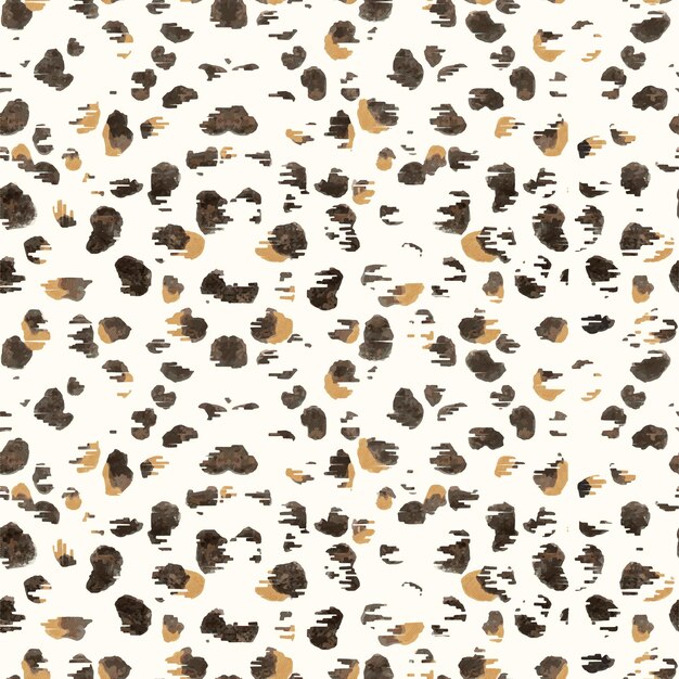 Vector leopards repeat pattern design shapes print hand drawn vector art