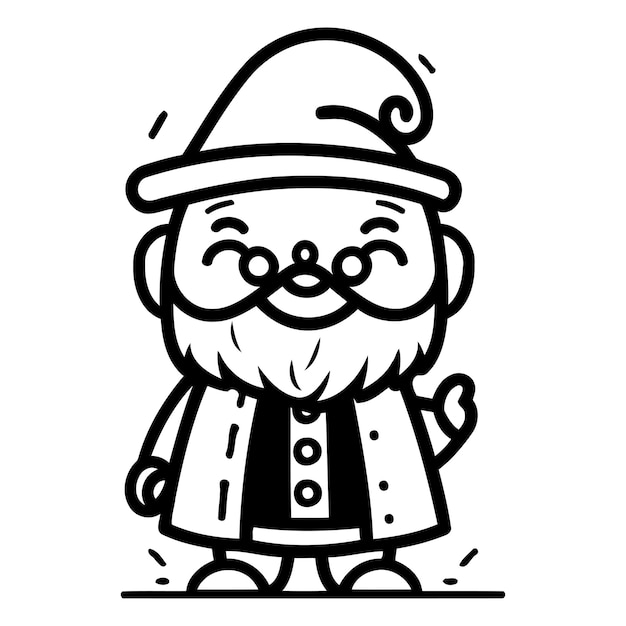 Vector leprechaun cartoon character vector illustration santa claus