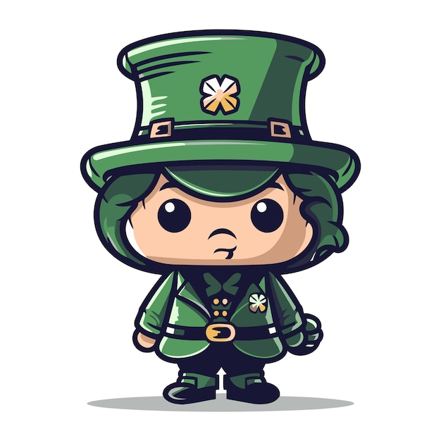 Leprechaun Cute Cartoon Mascot Vector Illustration