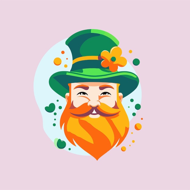 leprechaun flat vector illustration