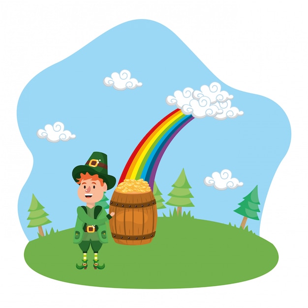 Arcobaleno d'oro leprechaun