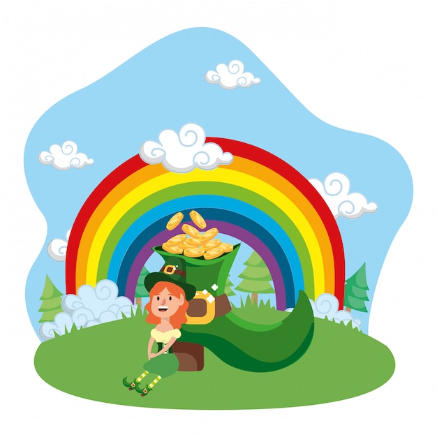 leprechaun gouden regenboog